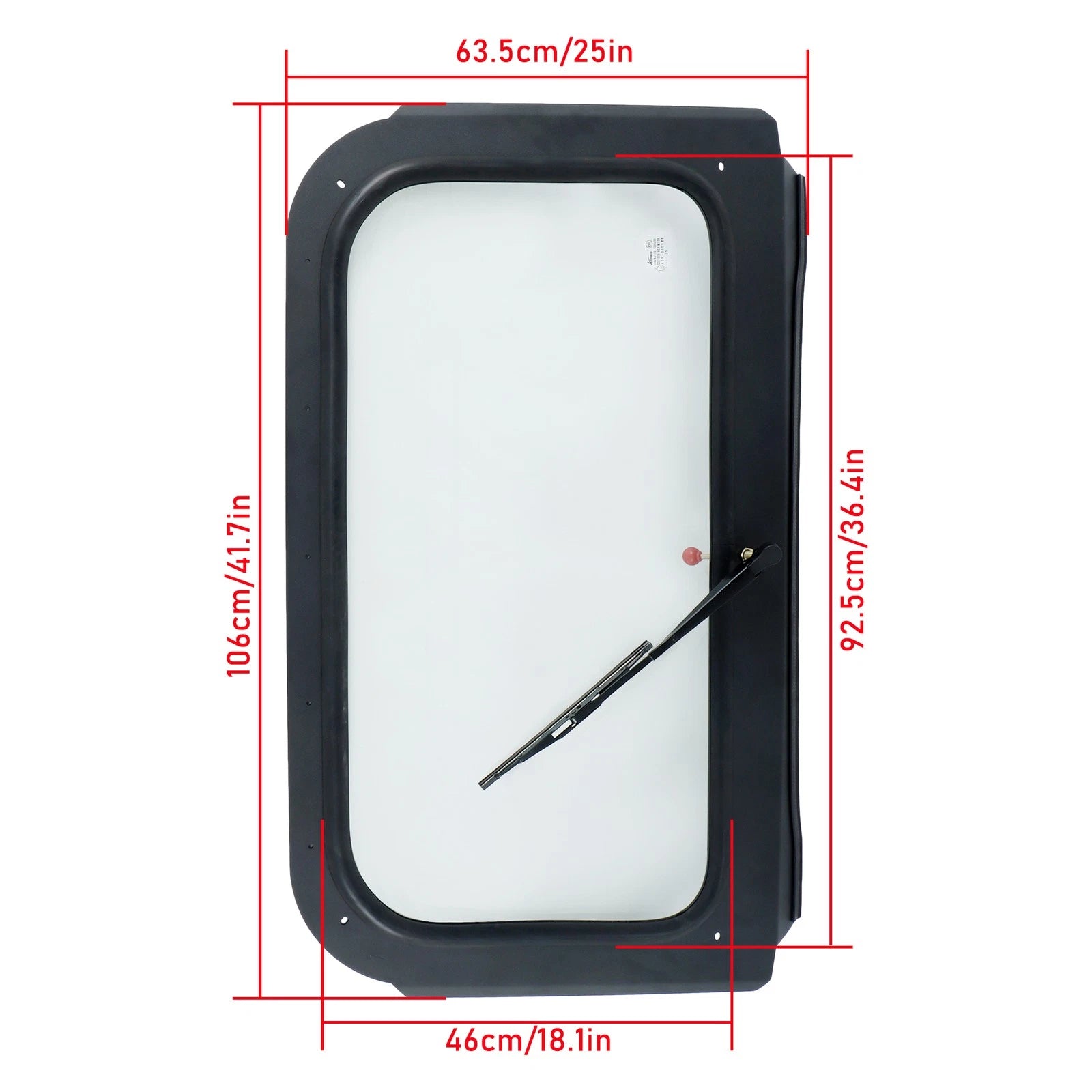 Full Glass Windshield with Wipers for Polaris RZR 570 800 XP 900 (2010â2021)
