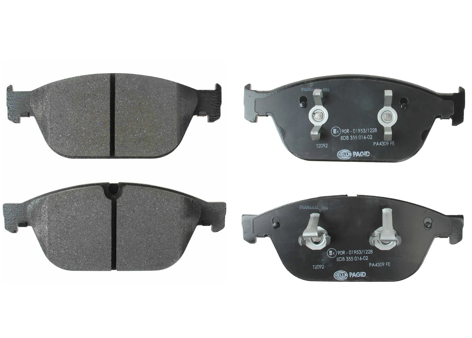 Set of 4 Front Disc Brake Pads for Audi A8 Quattro, SQ5 (355016021)