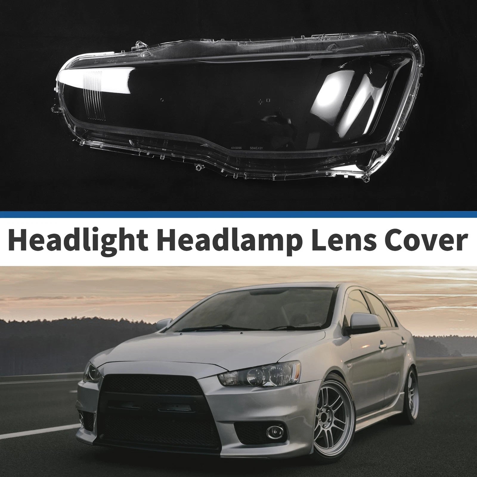 Headlight Lens Cover for Mitsubishi Lancer (2008–2016)