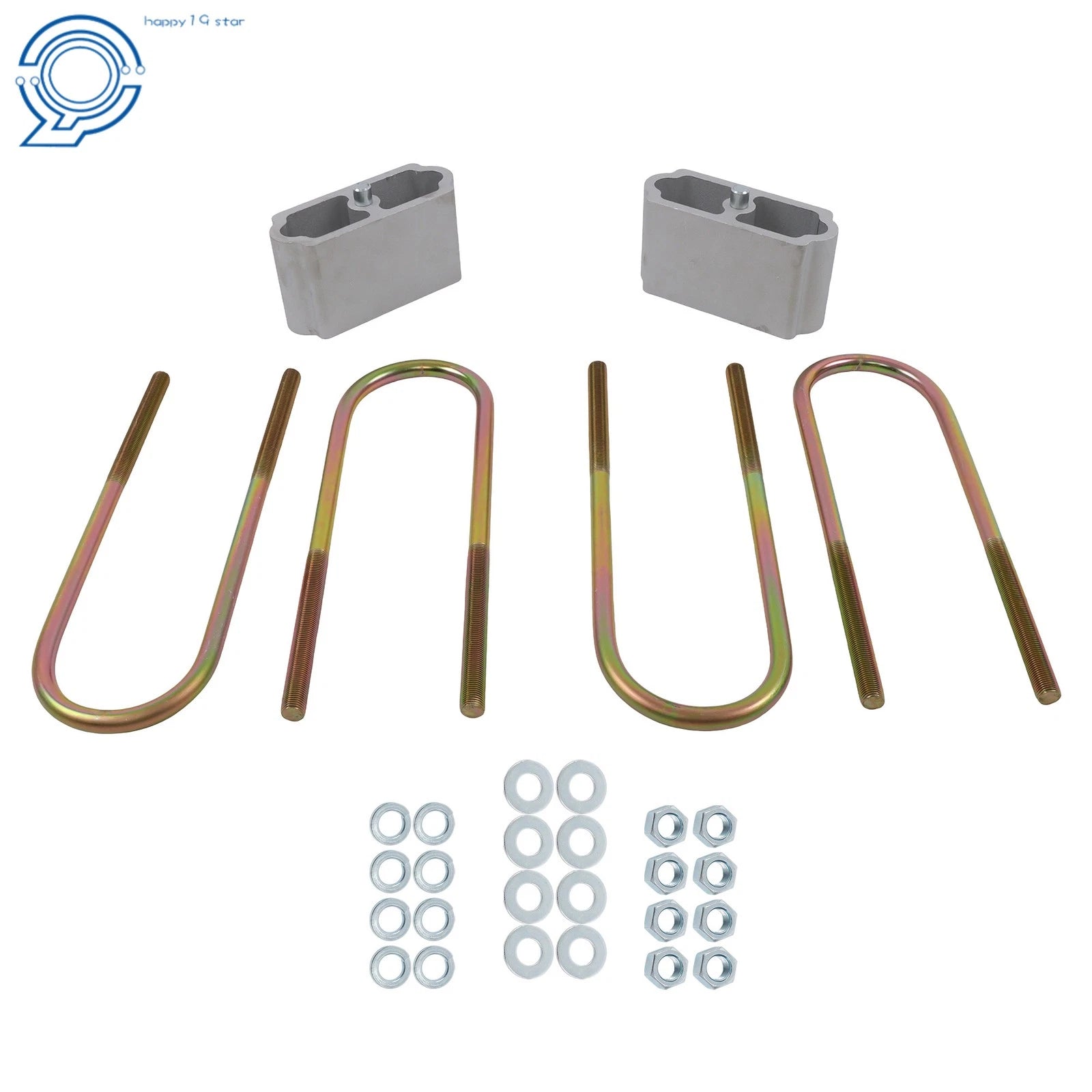 3" Drop Lowering Blocks U Bolts Kit for Chevy Belair Nomad 150 210 (1955–1957)