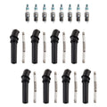 Set of 8 Denso Iridium Power Plugs & NGK Ignition Coil Boots for E-250 F-150 F-250