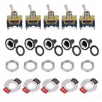 5pcs SPST 2Pin Rocker Toggle Switch for Boat (15A 250V) Waterproof