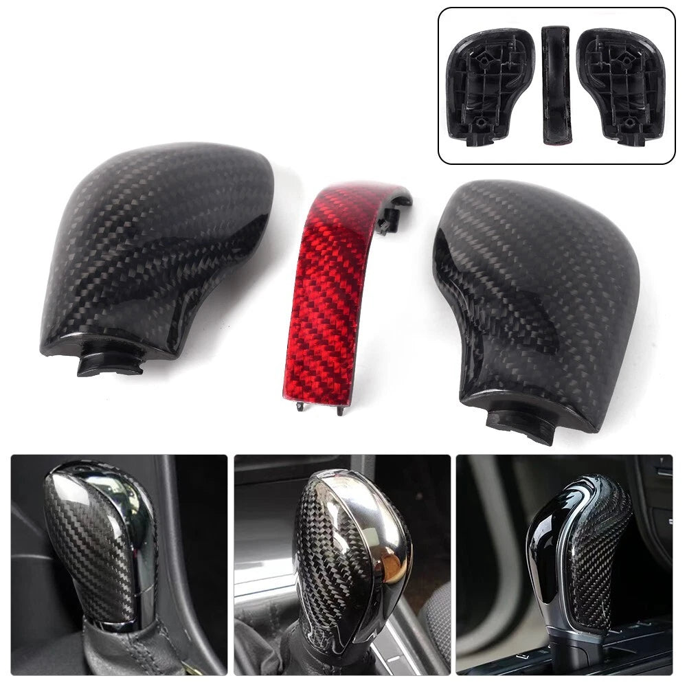 Carbon Fiber Shift Knob Gear Side Cover for VW Golf Jetta Passat