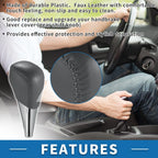 Automatic Gear Shifter Knob for Toyota Camry (2007–2014) - Gray Plastic Faux Leather