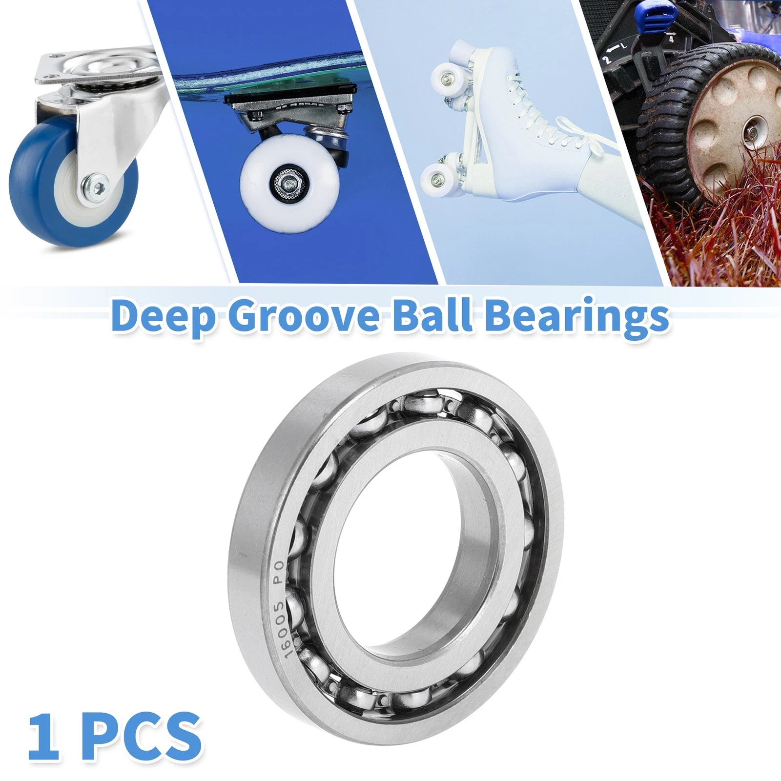 Deep Groove Ball Bearing 25x47x8mm for Scooter Skateboard (P0)