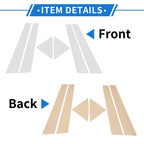 Set of 6 Door Pillar Window Trim for Kia Forte K3 (2009–2012) Chrome