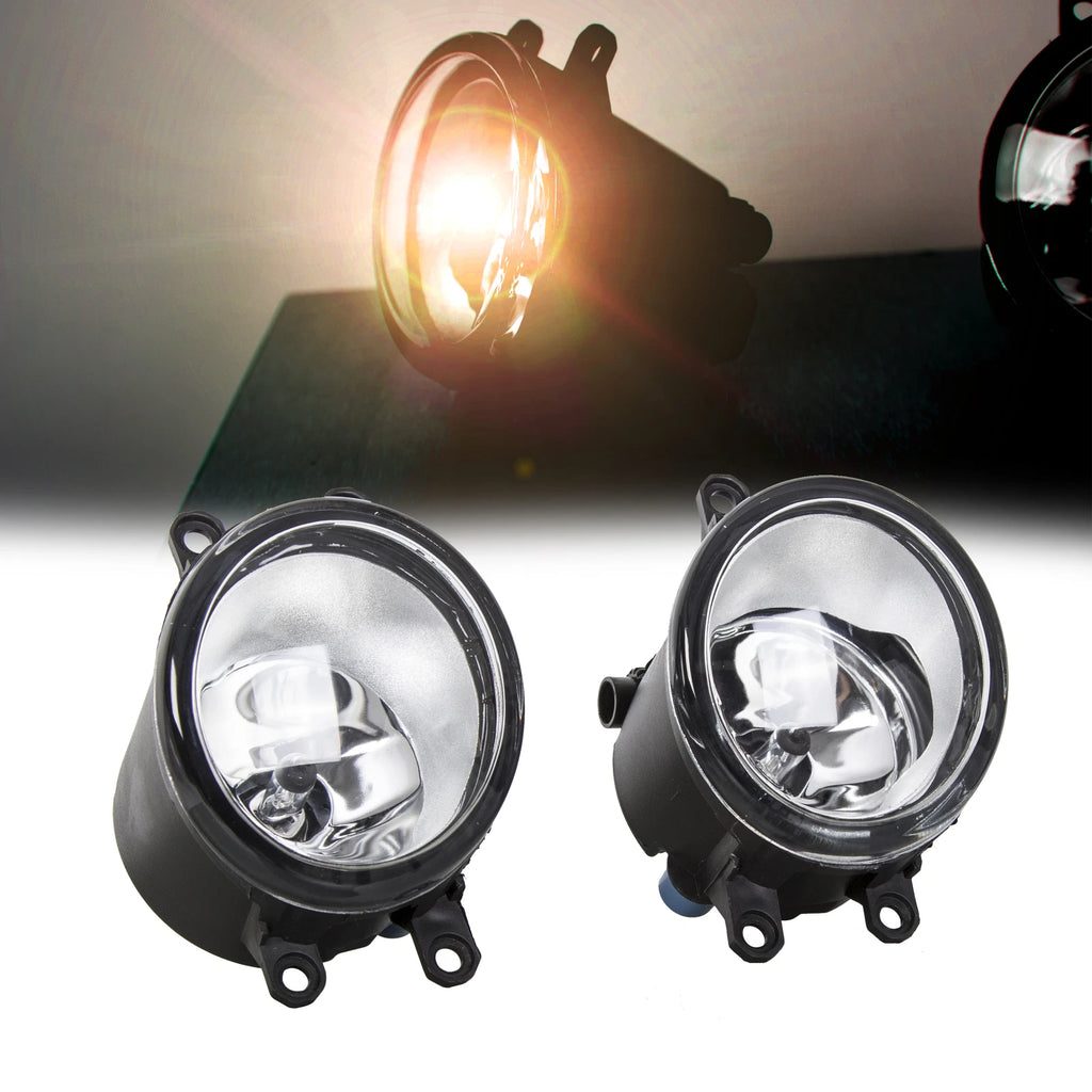 Pair Halogen Fog Lights for Toyota Corolla (2011–2013) with LED Bezel