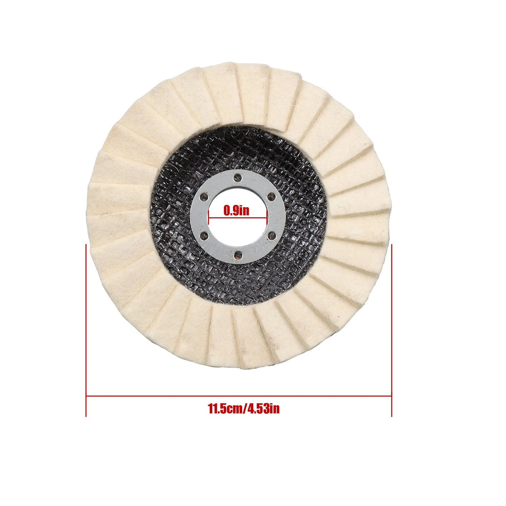 5 Pack Felt Flap Disc Abrasives for Automotive Use (4-1/2" × 7/8")