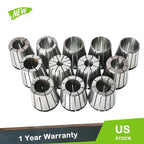 Set of 12 Spring Collets for ER40 (Compatible with Various Models)