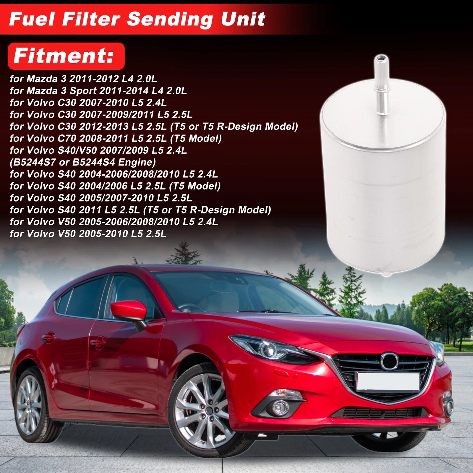 Chassis Pipeline Fuel Filter Assembly for Mazda 3 (2011–2012) No. 1212739