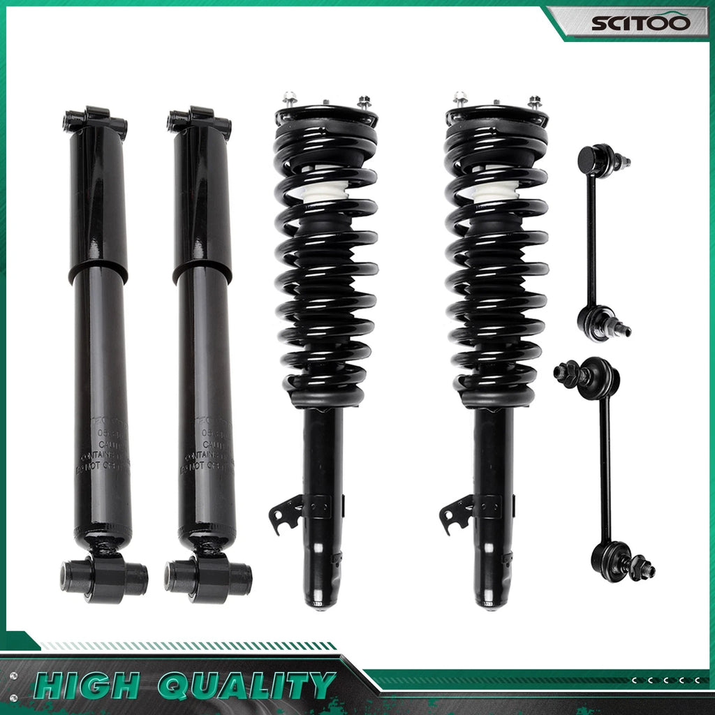 Front Struts Rear Shocks Sway Bars for Ford Fusion Lincoln MKZ Mercury Milan (FWD)