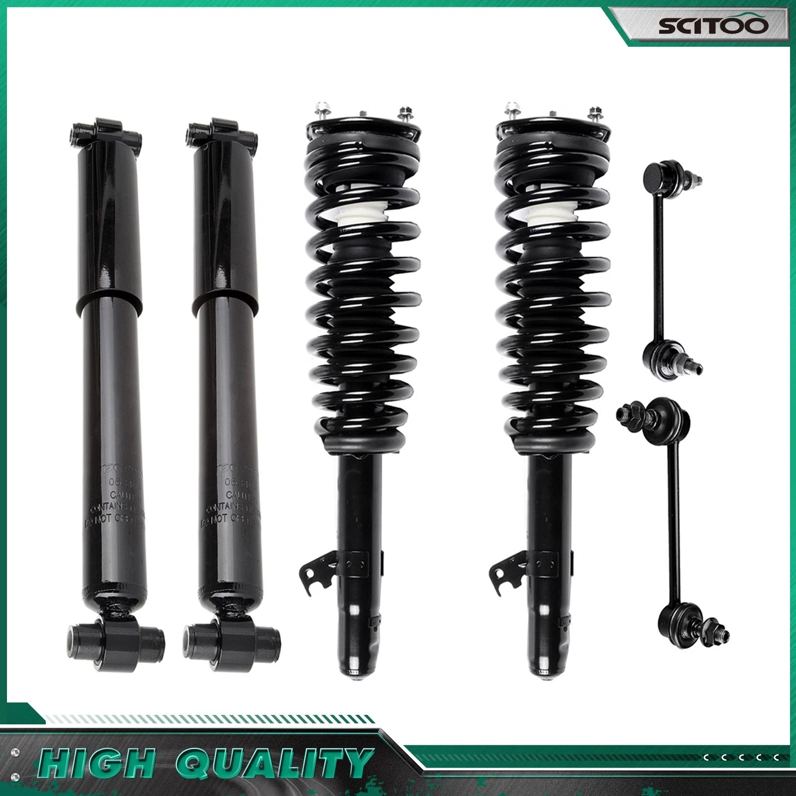 Front Struts Rear Shocks Sway Bars for Ford Fusion Lincoln MKZ Mercury Milan (FWD)