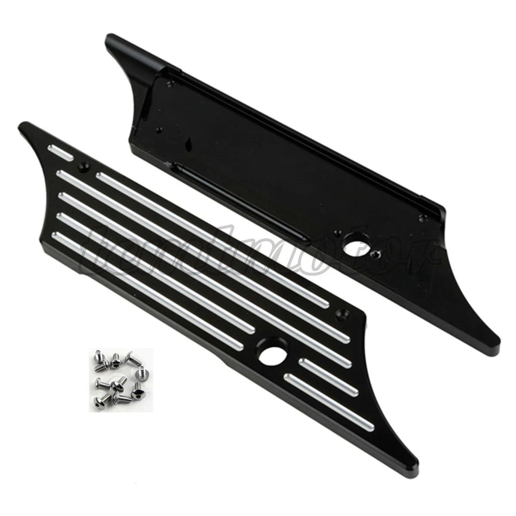 Black Hard Saddlebag Latch Cover for Harley Road King Street Electra Glide (1993–2013)