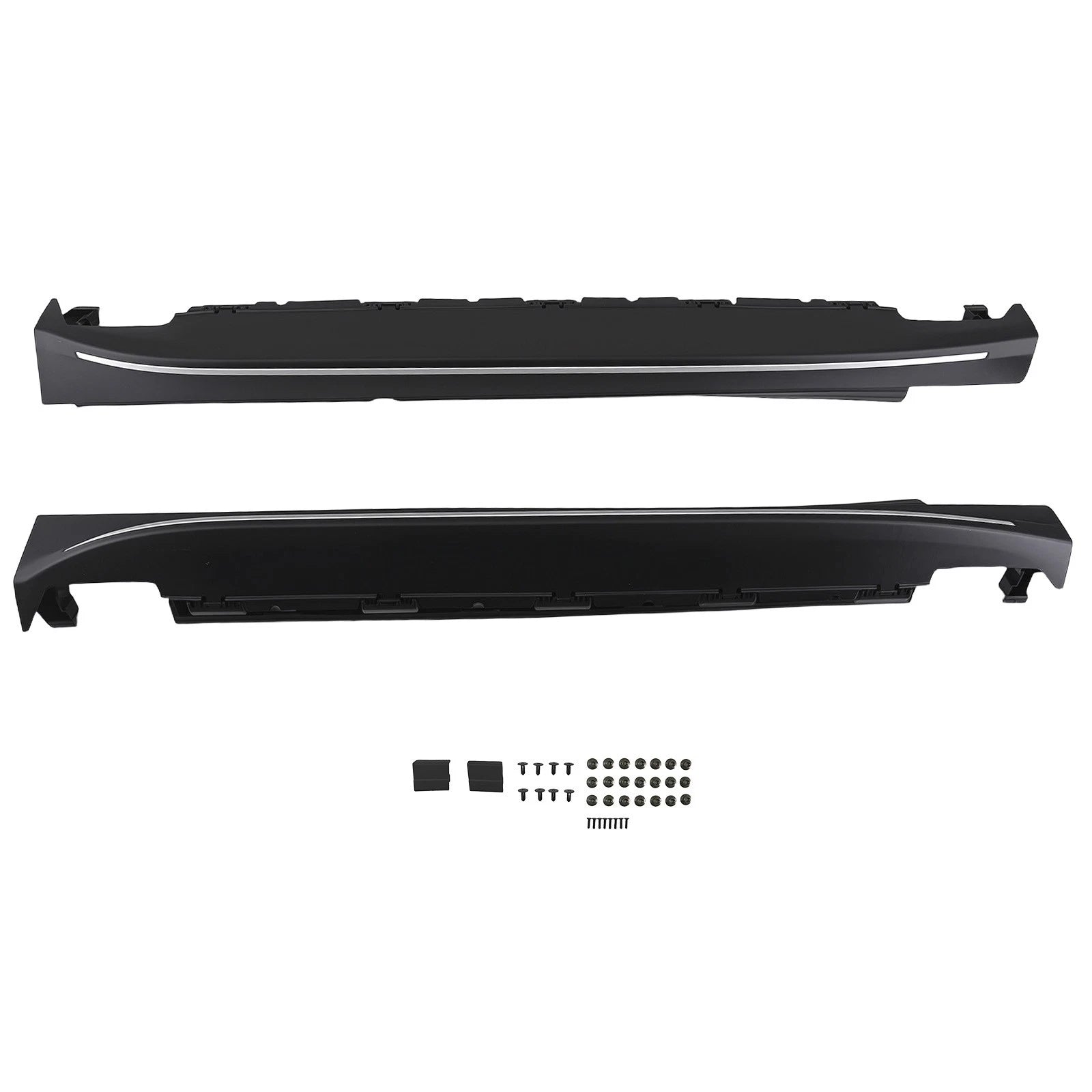 Set of 2 Nerf Bar Side Steps for Mercedes ML350 W166 (2012–2015) GLE (2016–2018) Black Heavy Duty