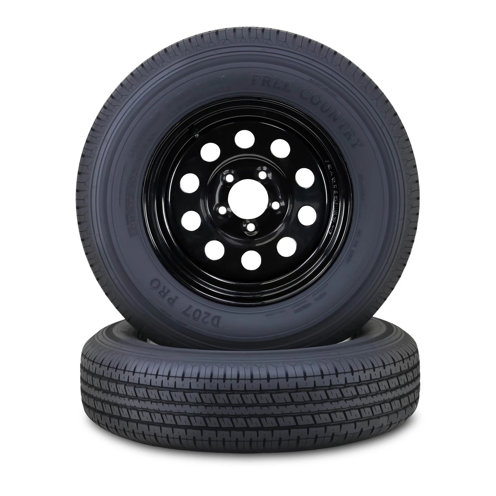 2 Free Trailer Tire Rims ST175/80R13 6-Ply 5 Lug x 4.5" for Country