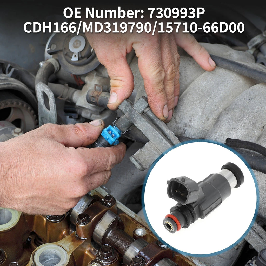 Fuel Injector No. 730993P/CDH166 for Mitsubishi Mirage DE (1997–2002) 1 Pc Gray