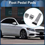 Set of 1 Manual Footrest Pedals Cover for Mercedes Benz C Class (2007–2014) Silver Tone