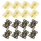 20pcs Mini Hinges for Vintage Jewelry Chest Wine Box Dollhouse (20x25mm)