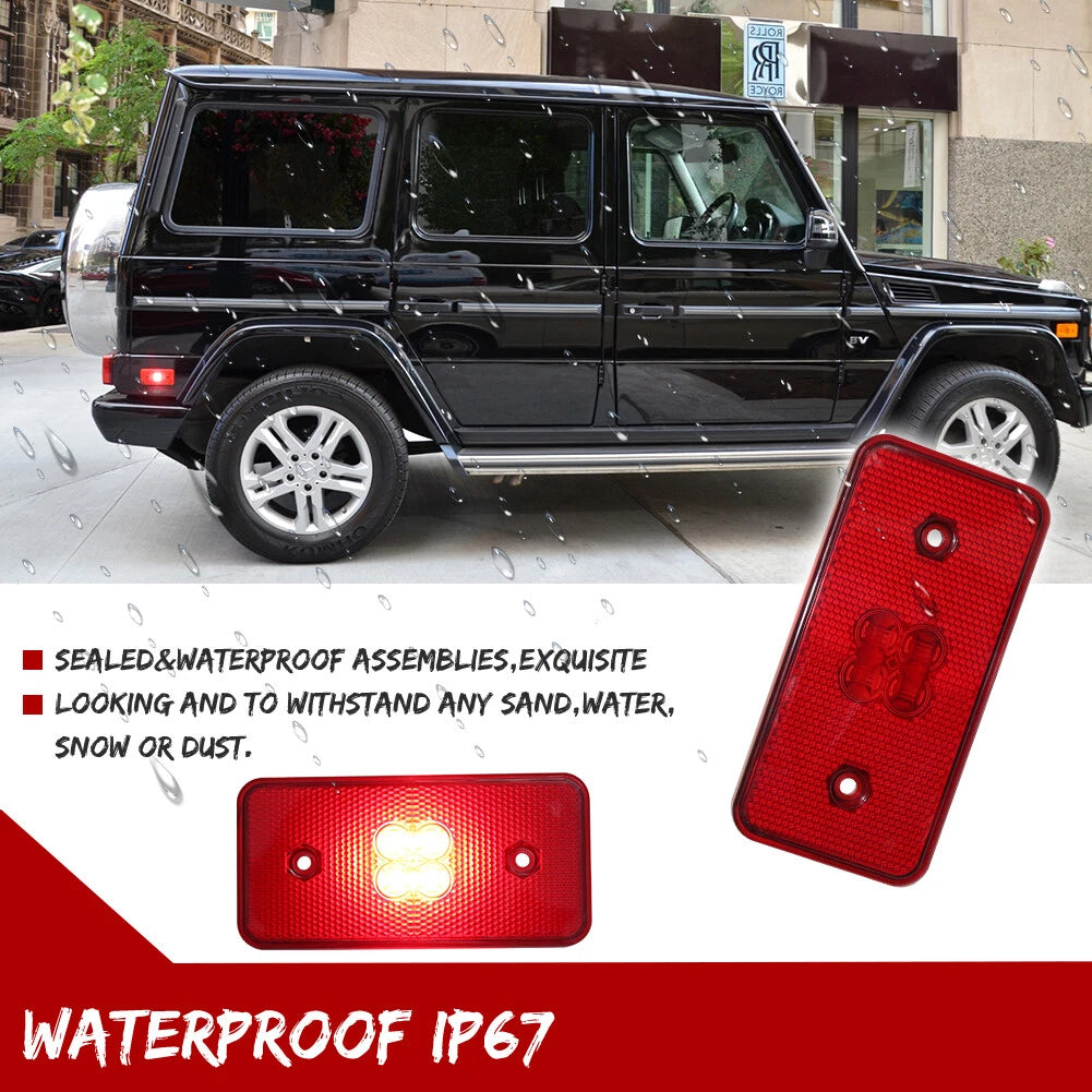 Red Lens LED Rear Side Marker Lights for Benz G-Class (2002–2014)