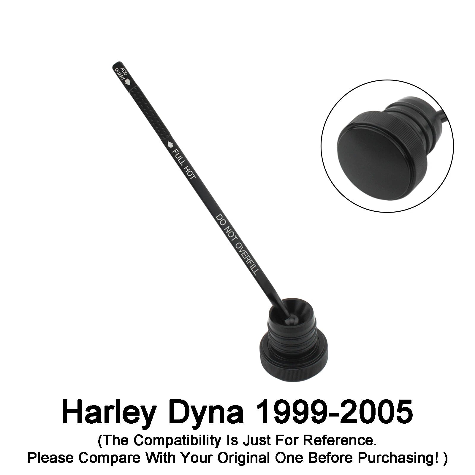 Oil Dipstick Tank Cap Plug 0710-0150 for Harley Davidson Dyna FXD FXDX FXDL (1999–2005)