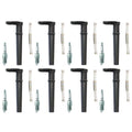 Set of 8 NGK V-Power Spark Plugs & Denso Coil Boots for Ford Mustang (1994–2004)