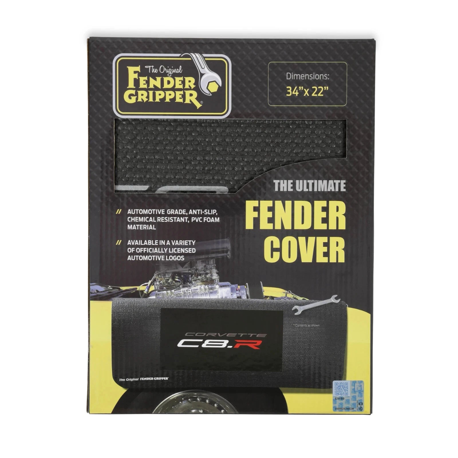 Fender Gripper Protective Cover with Corvette C8.R Logo for Chevy Corvette (2020–2024)