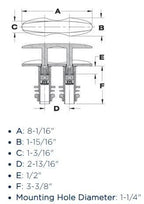 8" Pull Up Deck Cleat Pair for Boat (Flush Mount, Stainless Steel)