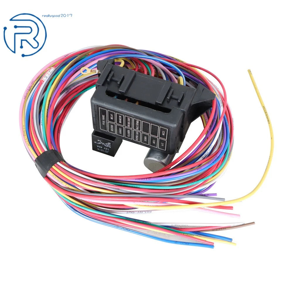 12 Circuit Universal Wire Harness for Hot Rods (Universal Fit)