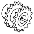 Combine Sprocket Straw Walker Drive 60 Chain 34 Teeth for John Deere (AH92689)
