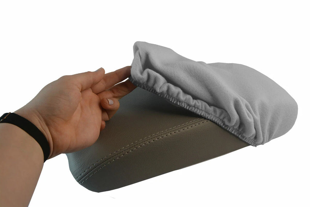 Fleece Console Lid Armrest Cover for Honda Civic (2006–2011) Gray