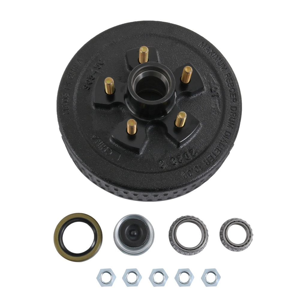 Trailer Hub Drum Kit with 10"x2-1/4" Electric Brakes for 3500 lbs Axle (2010–2023)