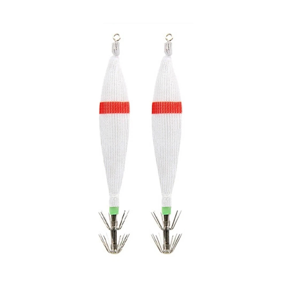 2X Squid Jig Lure 10cm 5g Luminous with Rotatable Ring Setup for Fishing