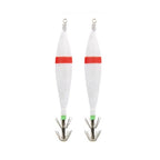 2X Squid Jig Lure 10cm 5g Luminous with Rotatable Ring Setup for Fishing