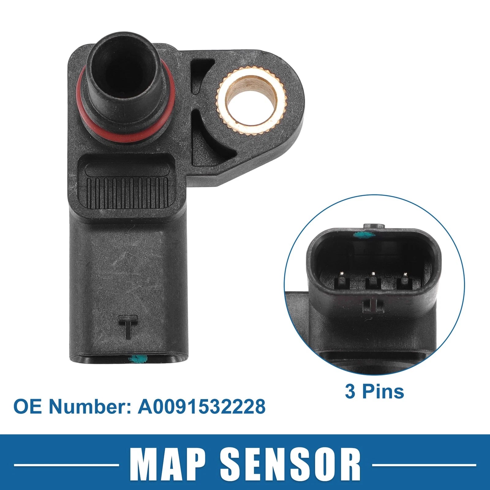 MAP Pressure Sensor No.A0091532228 for Mercedes-Benz CLA250 (2014–2019)