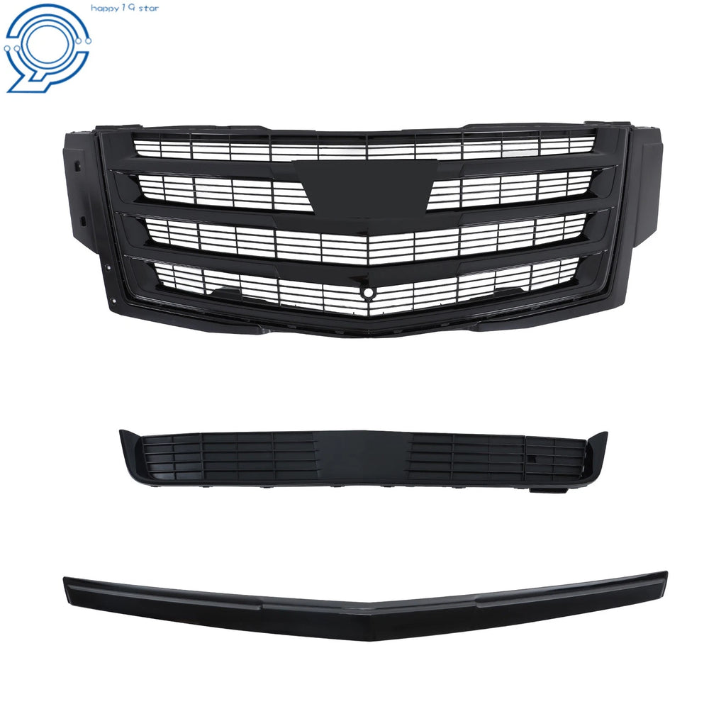 Front Mesh Gloss Black Grille for Cadillac Escalade (2015-2020)