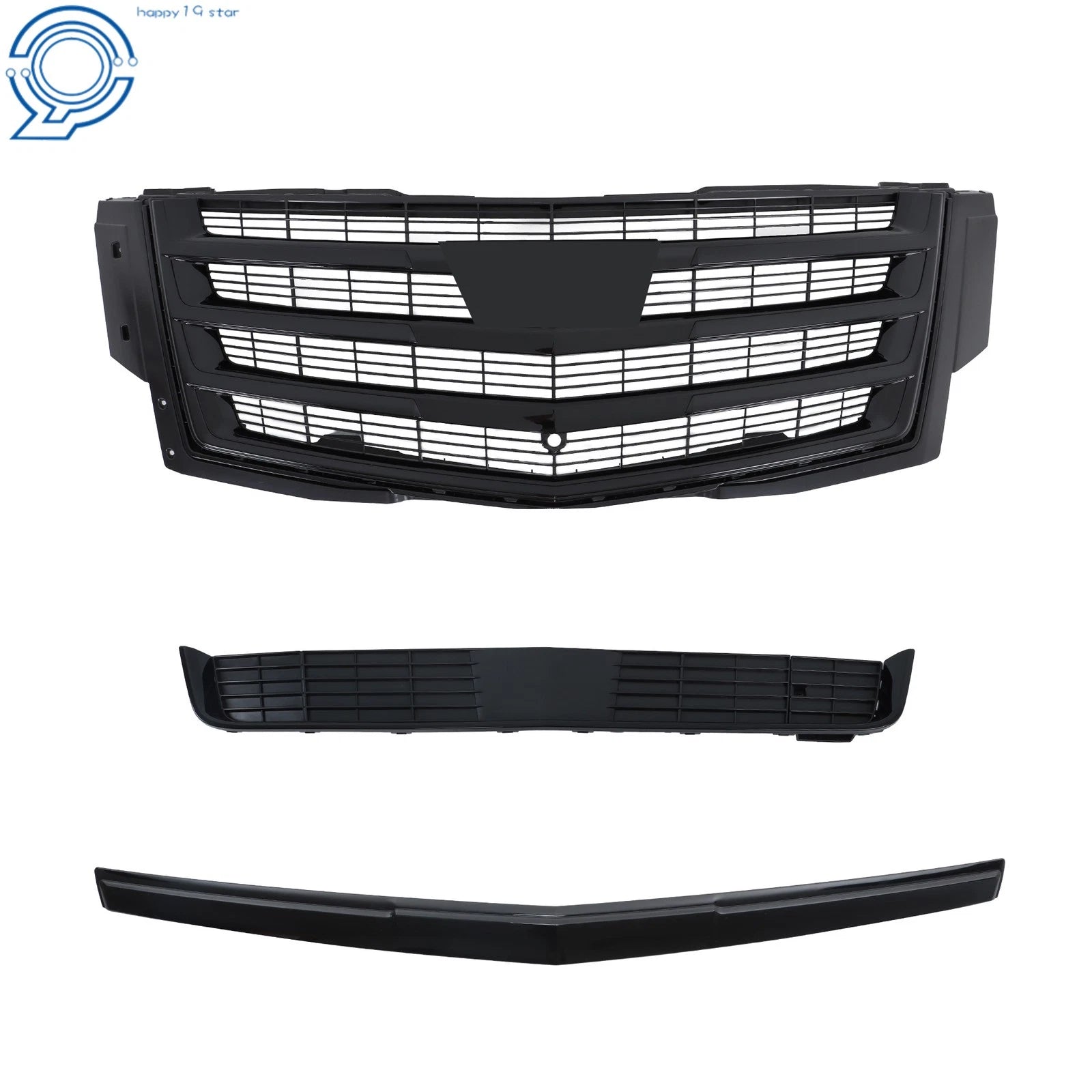 Front Mesh Gloss Black Grille for Cadillac Escalade (2015-2020)