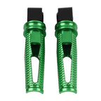Green Passenger Rear Footrest Pegs for Kawasaki Z300, 400, 650, 900, ZX6R (2015-2023)