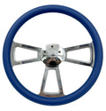 Polished 5 Spoke Steering Wheel for Peterbilt Kenworth Freightliner (18 inch)