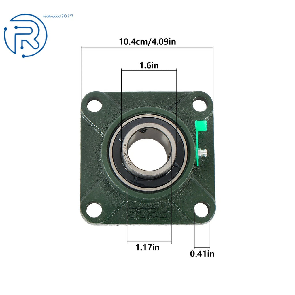 Set of 6 UCF206-20 Pillow Block Flange Bearings for 1-1/4" Bore