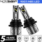 2X 9007 LED Headlight Bulbs Kit for 6500K White