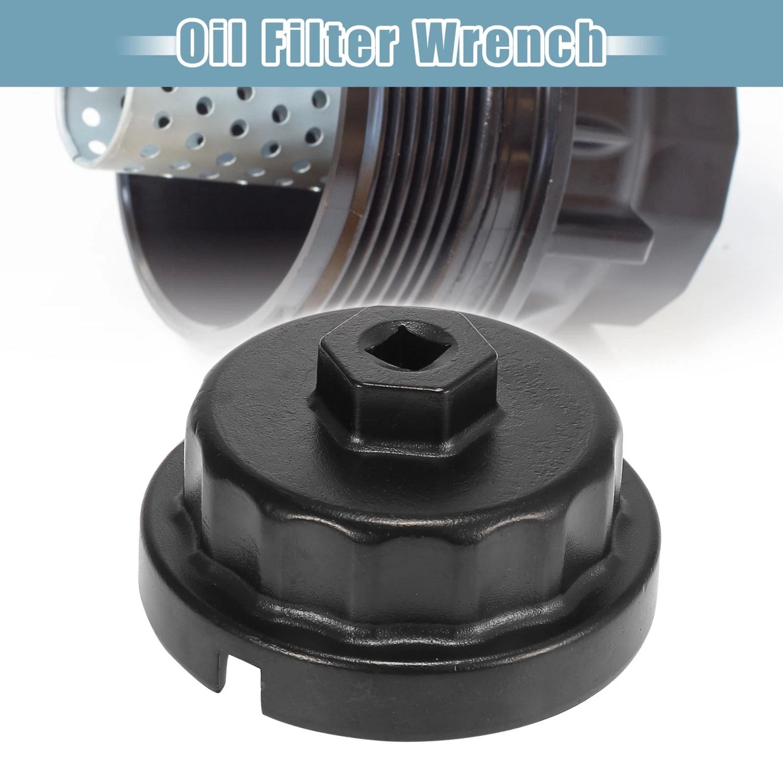Oil Filter Wrench 14 Flutes 4 Slots 64.5mm for Toyota Camry 