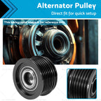 Alternator Pulley for Audi A5 8T 1.8L Petrol CJEB (2012–On) OAP076