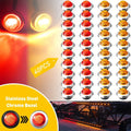 40X 3/4" Amber Red LED Side Marker Light for Truck Trailer (E)