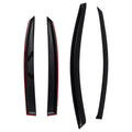 Set of 4 Window Visor Rain Guards for Kia Rio (2018–2023) Black Tinted