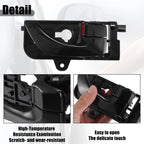 1 Pair Interior Door Handle for Hyundai Sonata (2005–2008) Black