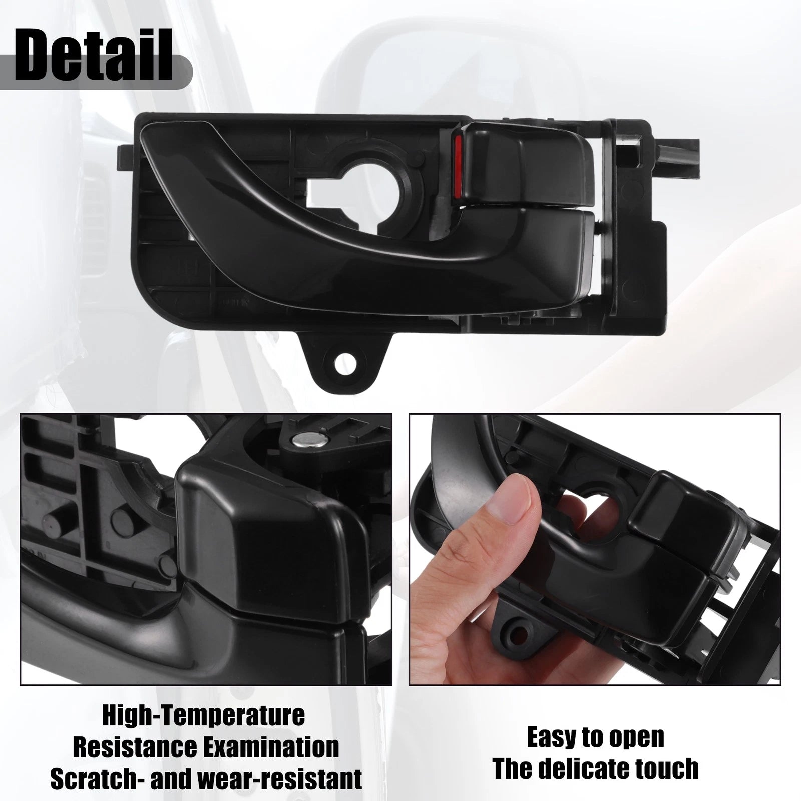 1 Pair Interior Door Handle for Hyundai Sonata (2005–2008) Black