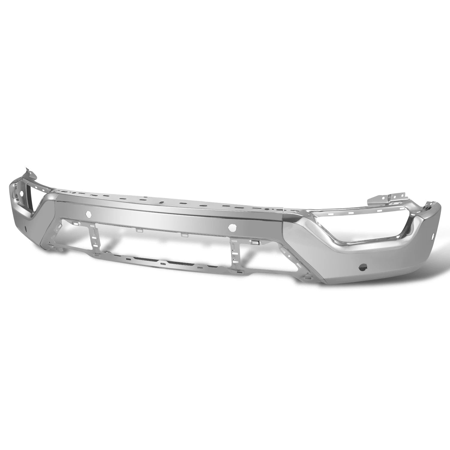 Chrome Front Bumper Face Bar for Ford F-150 (2021–2023) w/Parking Assist Sensor Holes