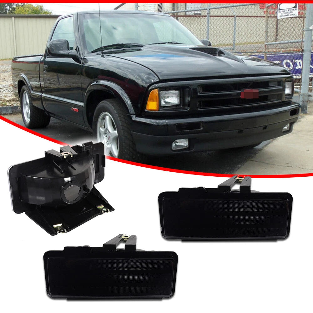 Turn Signal Light Housings for Chevy S10 GMC Sonoma Jimmy Blazer (1994–1997) Smoke