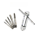 Adjustable T Handle Ratchet Tap Wrench for Furniture Assembly