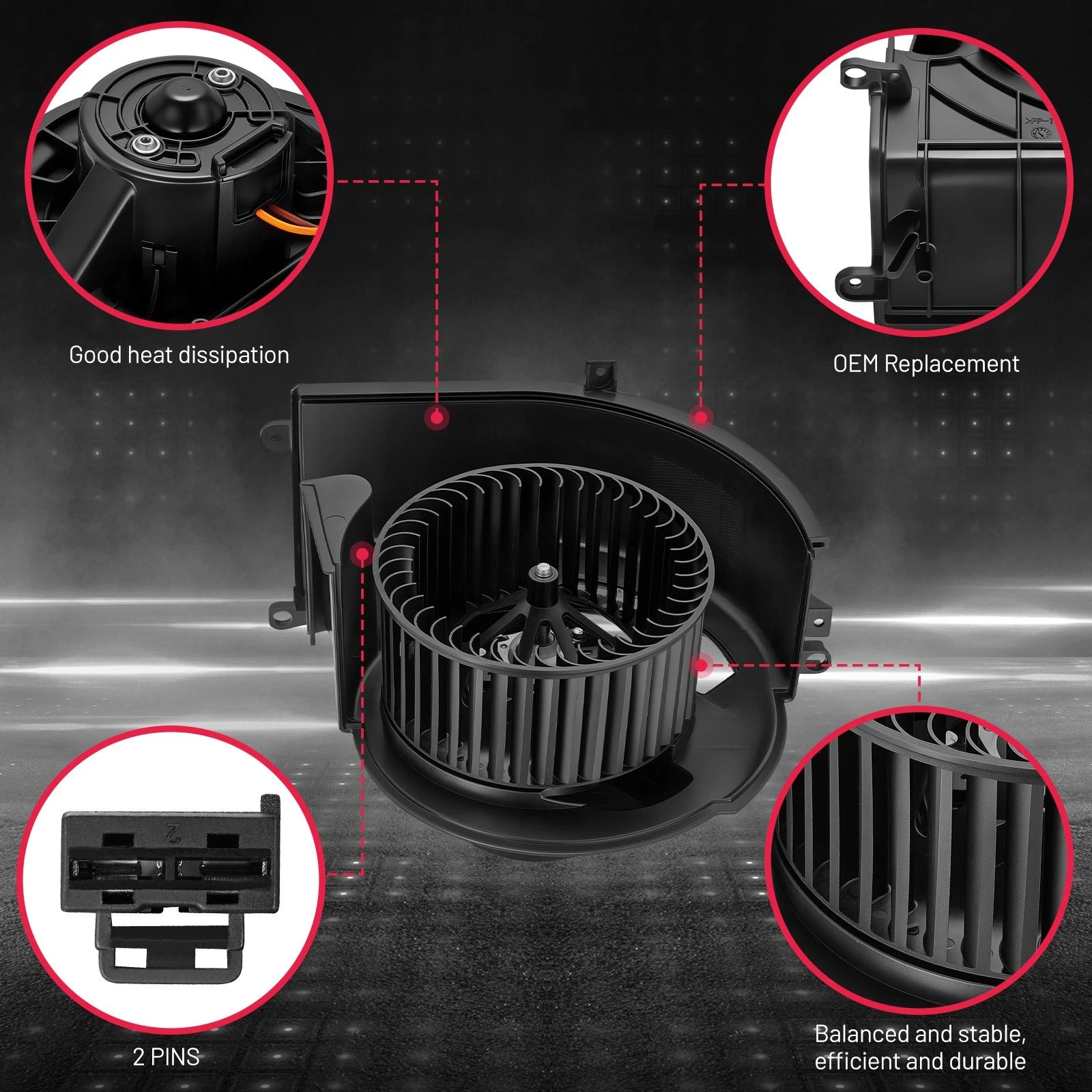 A/C Blower Motor Fan Assembly for BMW X5 X6 (2014–2019)
